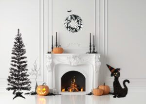 Halloween Decoration-Black Tinsel Pine Trees-Halloween Artificial tree Factory插图2