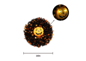 Halloween Wreath-Madder Wreath-Halloween Tinsels garland manufacturers插图