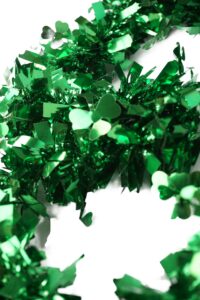 St. Patrick’s Day Garland Shamrock-Tinsel Garlands Decor – Four-Leaf Clove插图2