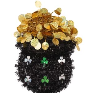 Mini 3D Tinsel Green Cauldron - Green St. Patrick's Day Decoration