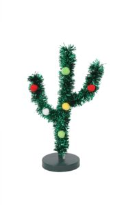 Green Tinsel Cactus – St. Patrick’s Day Colored balls decorate table cactus插图2