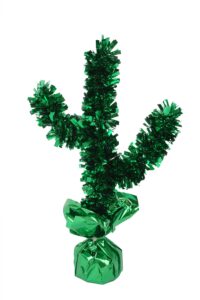 Gold Foil Cactus in Green Tinsel-St. Patrick’s Day Cactus Tabletop Tree插图