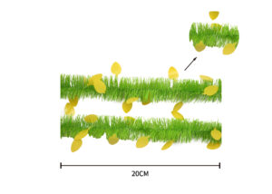 Green Tinsel Strips-2pcs Color Stripes Festival Madder-Easter Decorative Color Strips插图1