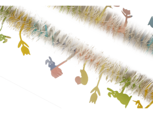 Easter bunny decoration Color Stripes-Festival Madder-Tinsel Strips插图