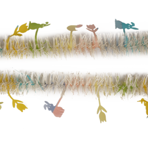 Easter bunny decoration Color Stripes-Festival Madder-Tinsel Strips