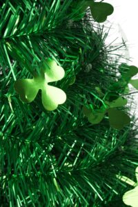 St Patricks Day Artificial Tree -Pop Up Collapsible Tinsel Tree -Home Fireplace Party插图2