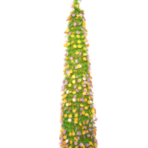 5 ft Pop up Tree-Collapsible Artificial Pencil Tinsel Easter Decorations Trees