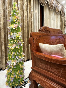 5 ft Pop up Tree-Collapsible Artificial Pencil Tinsel Easter Decorations Trees插图3