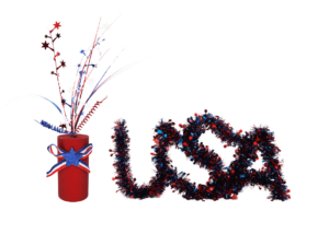 Blue & Red Shiny tinsels Decoration-Independence Day party tinsels decoration插图