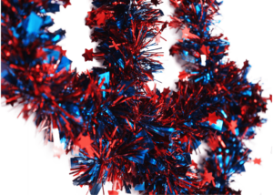 Blue & Red Shiny tinsels Decoration-Independence Day party tinsels decoration插图3