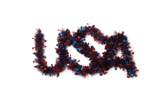 Blue & Red Shiny tinsels Decoration-Independence Day party tinsels decoration插图2