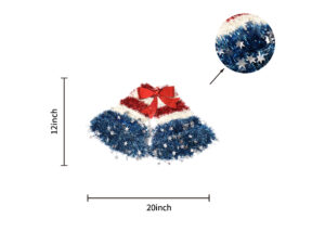 Red, White & Blue Tinsel small bell-Independence Day Desktop Decoration插图1