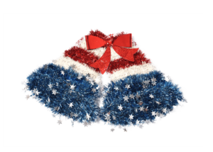 Red, White & Blue Tinsel small bell-Independence Day Desktop Decoration插图3