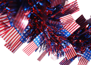 American Flag Metallic Twist Tinsel-Patriotic Wreath- Independence Day Decorations插图3