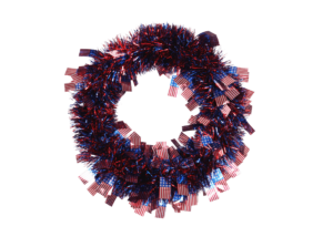 American Flag Metallic Twist Tinsel-Patriotic Wreath- Independence Day Decorations插图