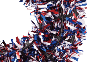 Patriotic tinsels wreaths-Independence Day wreath-Blue&White wreath插图2