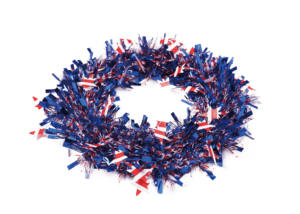 Blue tinsel wreath-American Flag Glittering Tinsel Garland Independence Day插图3