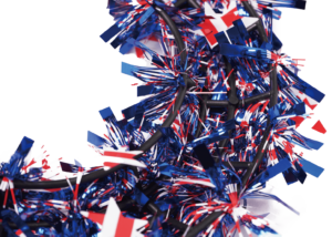 Blue tinsel wreath-American Flag Glittering Tinsel Garland Independence Day插图1