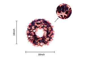 Red patriotic tinsel wreath – red tinsel stripe wreath Independence Day插图1