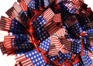 Red White Blue Metallic Chunky Tinsel Glitter Strip-vintage tinsel garland插图2