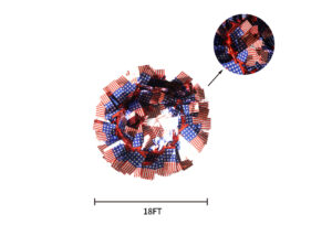 Red White Blue Metallic Chunky Tinsel Glitter Strip-vintage tinsel garland插图1