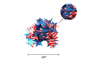 Tinsel Glitter Strip-Patriotic Tinsel Garland-Independence Day Garland Decoration插图1