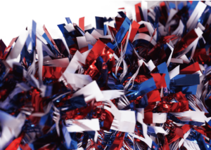 Blue Tinsel Tabletop Tree-Independence Day table top tree decoration插图2