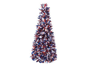 Blue Tinsel Tabletop Tree-Independence Day table top tree decoration插图