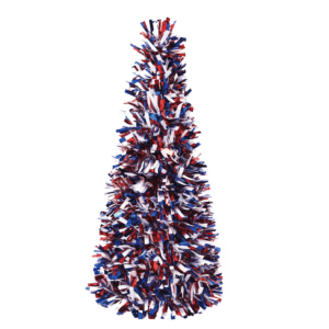 Blue Tinsel Tabletop Tree-Independence Day table top tree decoration
