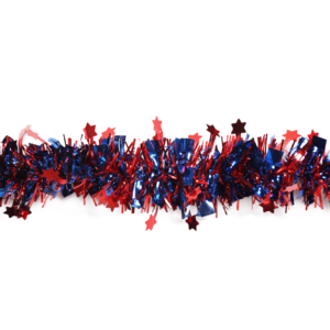 4th of July Patriotic Tinsel Decoration-Red Blue Tinsel for Independence Day