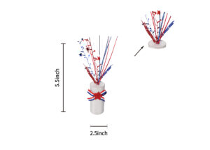 table top ornaments- blue&white Table Tinsel  Decorations for Independence Day Party插图1