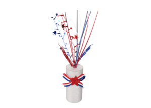 table top ornaments- blue&white Table Tinsel  Decorations for Independence Day Party插图