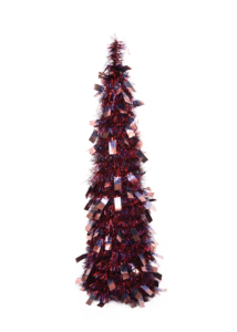 Blue artificial tree-Patriotic Decorations Tree-Tinsel Pencil Tree for Independence Day插图