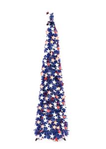 Blue&white artificial trees-Star Pop Up Tree-Independence Day festival decoration插图2