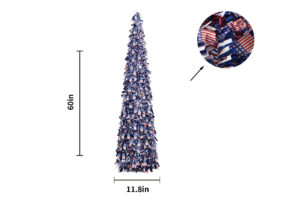 4th of July Patriotic Artificial Tree-Decorations for Party Indoor Outdoor插图1