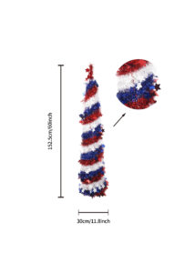 4th of July Collapsible Artificial Pencil Tinsel Independence Day Trees USA插图1