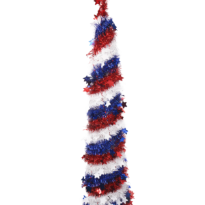 4th of July Collapsible Artificial Pencil Tinsel Independence Day Trees USA