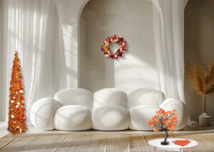 tinsel pop up tree for Harvest day- artificial silk plants trees -HSENLIFE festival decoration插图2