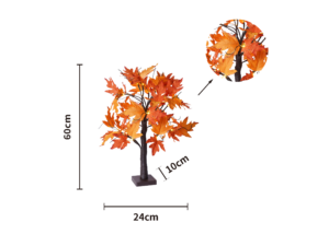 Light Up Maple Leaf Lamp Tree-Tabletop Maple Tree Lamp for Thanksgiving Fall Home Decoration插图3
