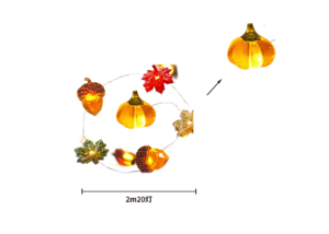 Thanksgiving Decoration-Acorn 3D Pumpkin Maple Leaf String Lights插图2