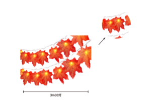 LED Simulation Maple Leaf-Fall Maple leaf String lights-Party Decoration Outdoor Indoor插图