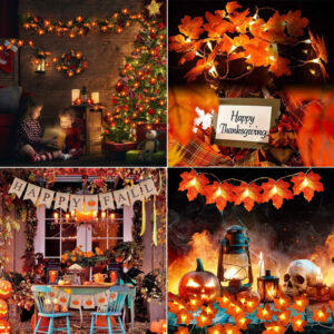 Maple Leaf Pumpkin Lights LED Decorative
