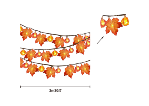 LED Maple Leaf Pumpkin Lights-Thanksgiving Decorative String Lights-Party Decorative Lights插图1