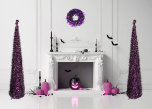 Halloween Wreath Festival Purple-Halloween Tinsels wreaths OEM-Festival decoration插图3