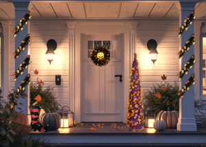 Halloween Tinsel Pumpkin Garland-tinsel garland wreath-orange garland tinsel插图4