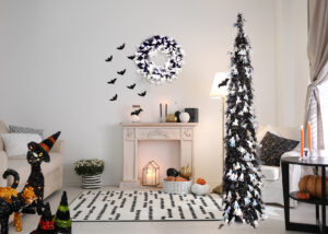 Tinsel halloween wreath-Shiny Halloween Tinsel Garland-Tinsels wreaths Factory插图4