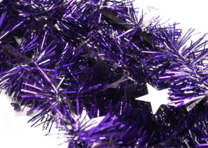 Halloween Tinsels Moon Wreath-Tinsels garland OEM-Purple Door Hanging Wreath插图