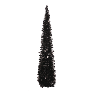 Black Tinsel Halloween Tree-pop up tinsel christmas tree-Halloween artificial tree