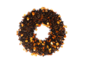 Halloween Tinsel Wreath with Pumpkins-Halloween Party Classroom Garland插图1