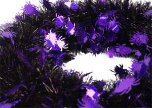 Halloween Tinsel Garland Bat-Halloween Tinsels wreaths Factory-Tinsels wreaths suppliers插图1